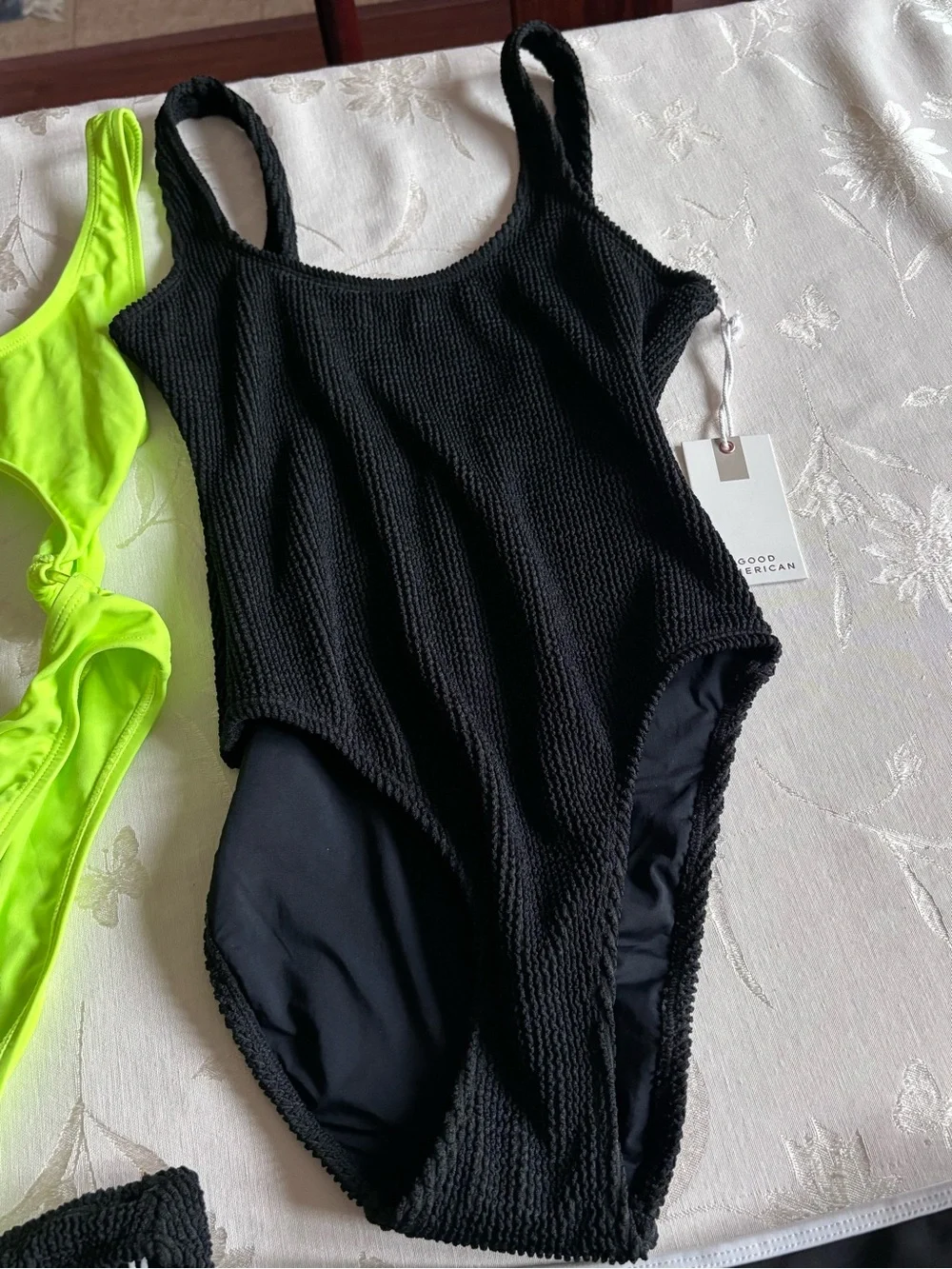 $463 Bundle 7 Piece Good American Bathing Suit XXS/XS One Piece, Monokini Bikini